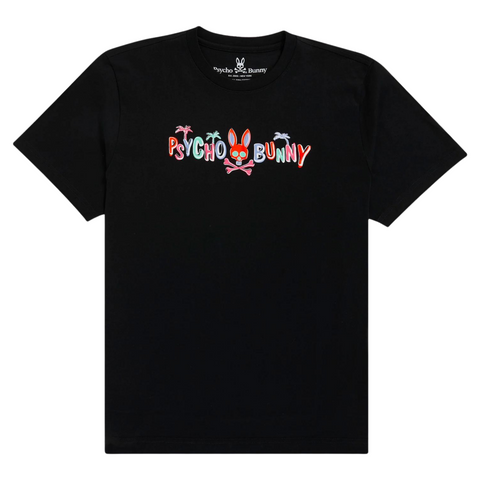 Psycho Bunny Jackson Hand Drawn Tee (Black) - Psycho Bunny