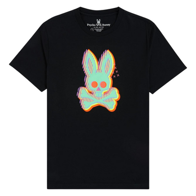 Psycho Bunny Ethan Deco Bunny Tee (Black) - Psycho Bunny