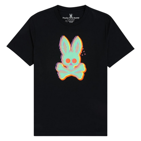 Psycho Bunny Ethan Deco Bunny Tee (Black) - Psycho Bunny