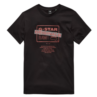 G-Star Originals Logo T-Shirt (Black) - G-Star RAW