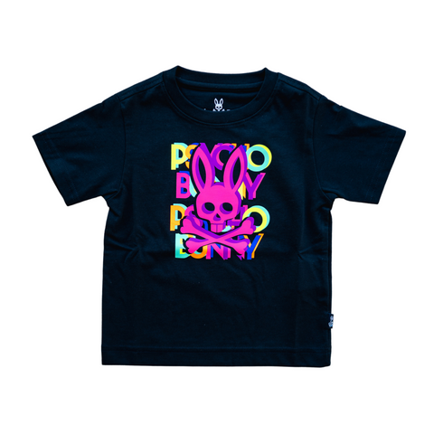 KID'S Psycho Bunny Hudson Multicolor Tee (Navy) - Psycho Bunny