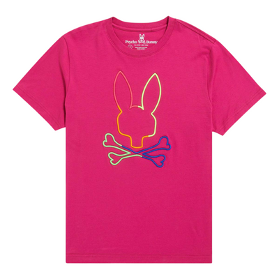 Psycho Bunny Men's Leo Tee (Magenta Storm) - Psycho Bunny