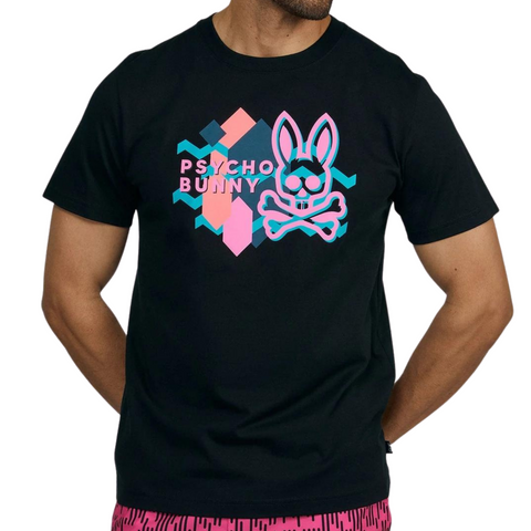 Psycho Bunny MENS EVERETT TEE (Black) - Psycho Bunny