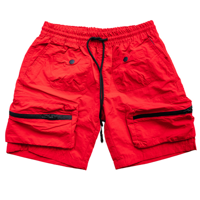 CDMG Nylon Cargo Shorts (Red) - CDMG