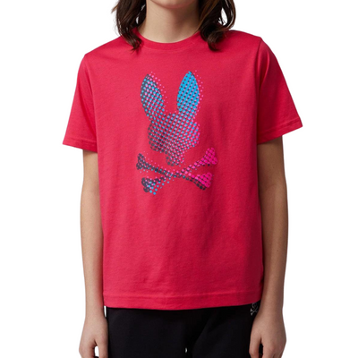 KIDS Psycho Bunny HINDES GRAPHIC TEE (Bright Fuchsia) - Psycho Bunny