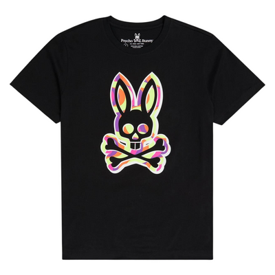 Psycho Bunny Ash Graphic Tee (Black) - Psycho Bunny