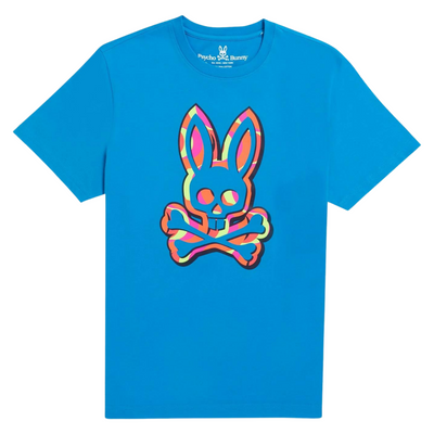 Psycho Bunny Ash Graphic Tee (Seaport Blue) - Psycho Bunny