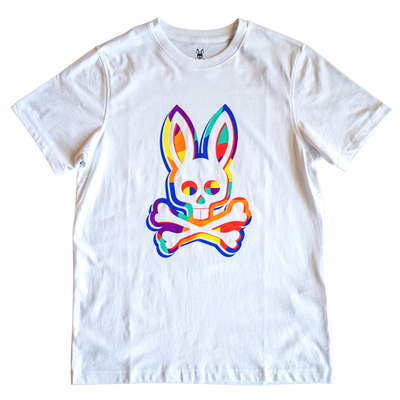 Psycho Bunny Binns Graphic Tee (White) - Psycho Bunny