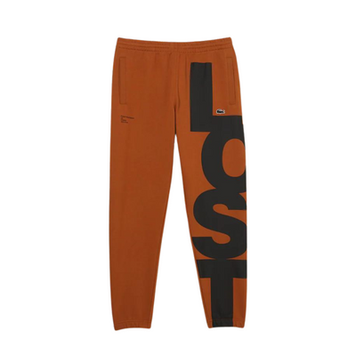 Lacoste Contrast Lettering Cotton Trackpants (Brown) - Lacoste