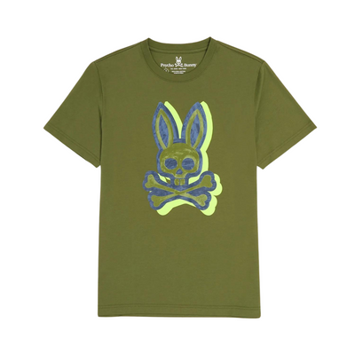 Psycho Bunny Varick Graphic Tee (Dark Olive) - Psycho Bunny