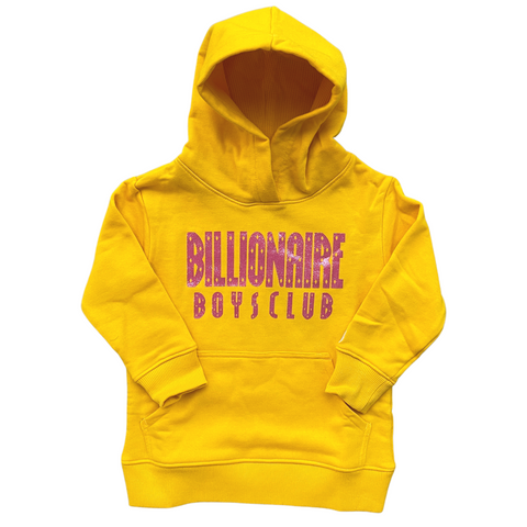 KIDS Billionaire Boys Club Straight Font Hoodie (Yellow) - Billionaire Boys Club