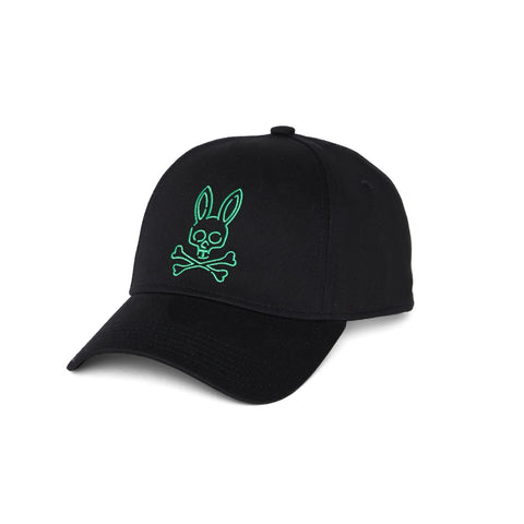 Mens Psycho Bunny Flavin Baseball Cap (Black) - Psycho Bunny