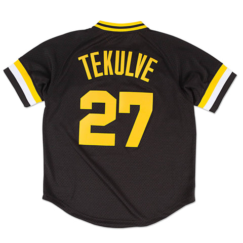 Authentic Kent Tekulve Pittsburgh Pirates 1982 Mesh BP Jersey - Mitchell & Ness