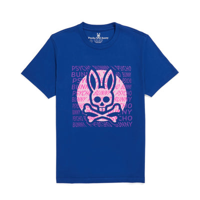 Mens Psycho Bunny Bengal Graphic Tee (Space Blue) - Psycho Bunny