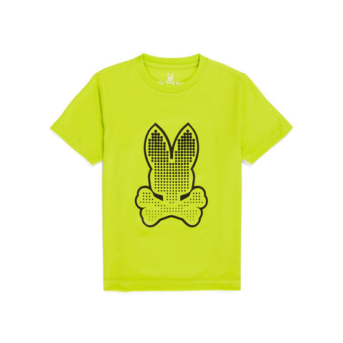 Kids Psycho Bunny Strype Graphic Tee (Lime Granita) - Psycho Bunny