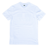 Lacoste Crew Neck Vintage Printed Cotton T-shirt (White) - Lacoste