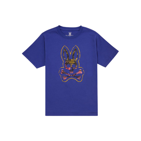 Kids Psycho Bunny Norby Graphic Tee (Twilight Blue) - Psycho Bunny